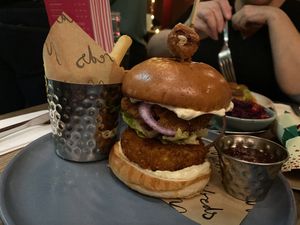 Festive burger   at Mildreds - Soho in London