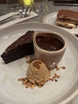 Chocolate torte & Tiramisu  at Mildreds - Soho in London