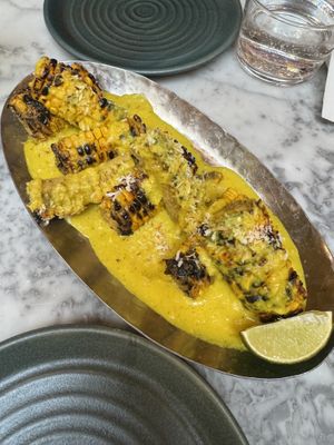 Lime leaf corn ribs  at Mildreds - Soho in London