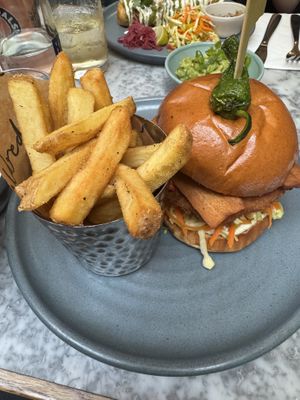 Caesar chicken burger  at Mildreds - Soho in London