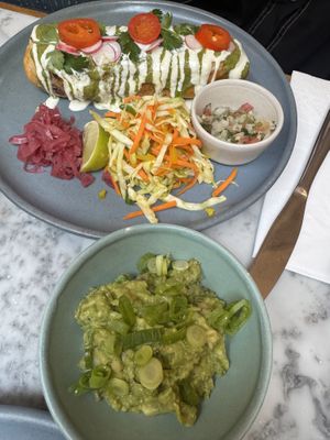 Salsa verde burrito  at Mildreds - Soho in London