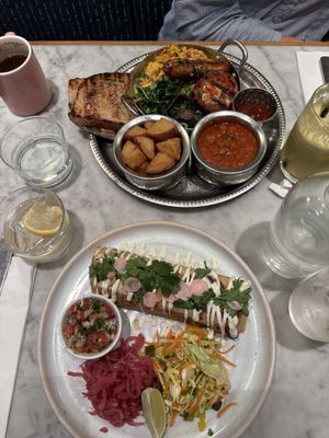 full english breakfast and salsa verde burrito   at Mildreds - Soho in London