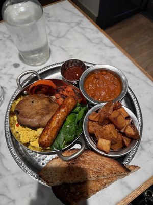 Vegan English full breakfast!!! So so good  at Mildreds - Soho in London