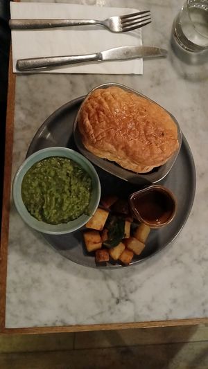 Mushroom pie at Mildreds - Soho in London