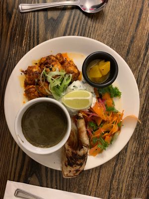 Tandoori chicken (vegan) at Mildreds - Soho in London