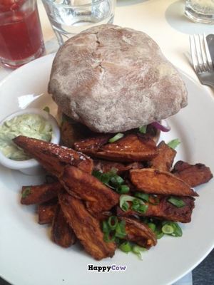 Fennel and Apple burger! at Mildreds - Soho in London
