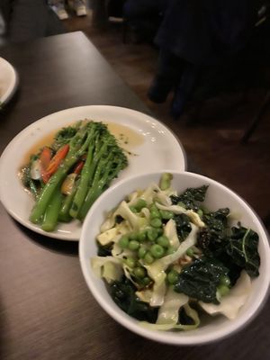 Broccoli and seasonal vegetables  at Mildreds - Soho in London