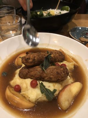 Sausages  at Mildreds - Soho in London