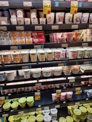 Vegan yoghurts at Whole Foods Market - Piccadilly in London