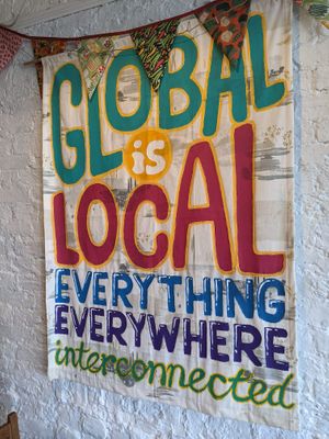 Politics I can get behind. This is such a welcoming space for all. at The Gleaners Cafe in East London