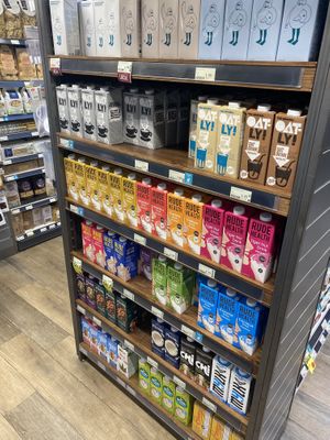 Plant milks   at Whole Foods Market - Stoke Newington in North London