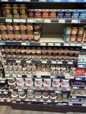 Nut butters  at Whole Foods Market - Stoke Newington in North London