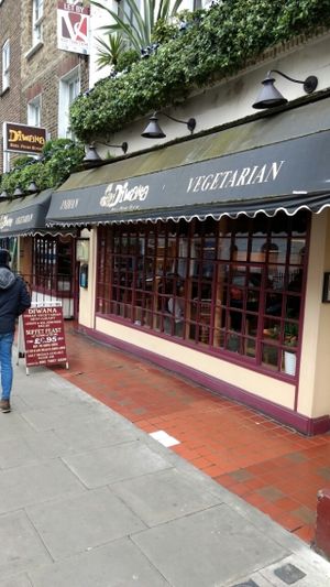 outside at Diwana Bhel Poori House in North West London