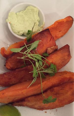 Roasted spiced sweet potato wedges  at The Gate - Hammersmith in West London