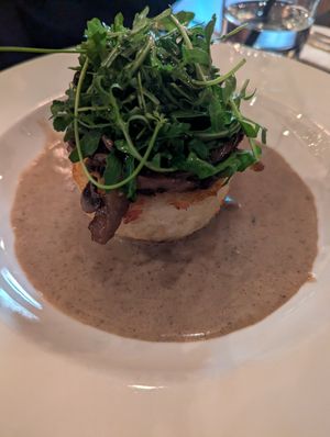 Mushroom risotto cake 8/10 at The Gate - Hammersmith in West London