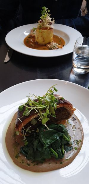 Rotolo and wellington - both vegan at The Gate - Hammersmith in West London