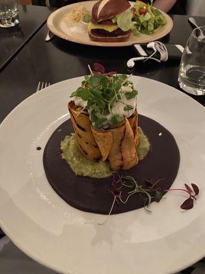 Tortilla with guacamole and black bean sauce - main at The Gate - Hammersmith in West London
