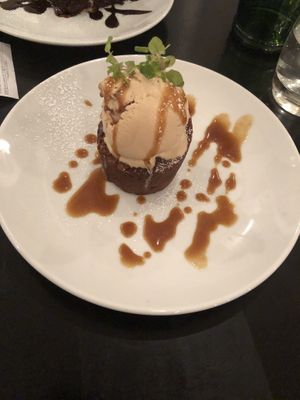 Sticky toffee pudding with salted caramel ice cream at The Gate - Hammersmith in West London