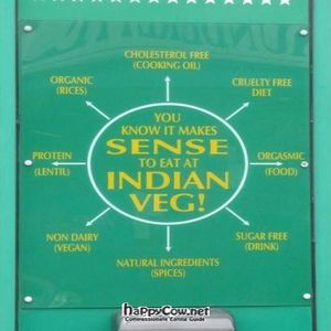 One of the many cheerfully tacky signs at Indian Veg! at Indian Veg Bhelpoori House in North London