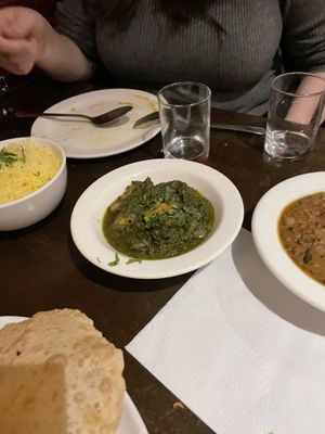 Sag aloo  at Jai Krishna in North London