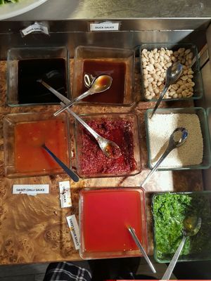 sauces  at Dou Dou - Qing Buffet in North West London