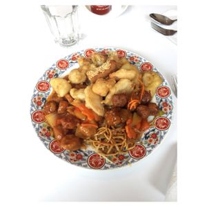 buffet at Loving Hut in North London