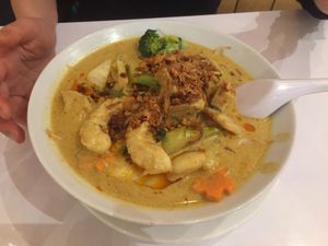 Laksa  at Loving Hut in North London