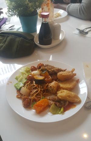 My plate at Loving Hut in North London