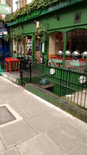 outßide at Ravi Shankar in North West London