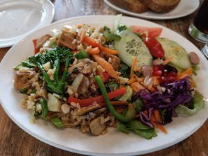 Tofu teriyaki at Riverside Vegetaria in Kingston Upon Thames