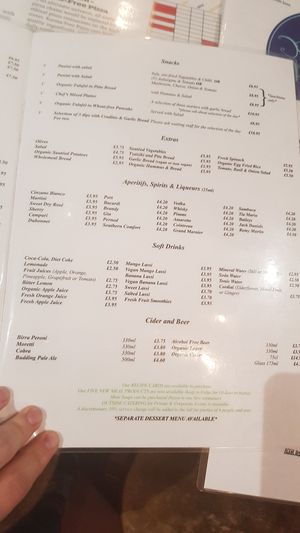 Menu2 at Riverside Vegetaria in Kingston Upon Thames