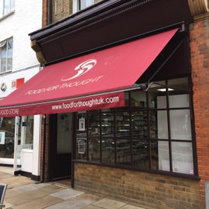 From outside at Food for Thought in Kingston Upon Thames