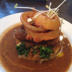 Vegan Bangers and Mash. at Manna London Restaurant - Maybe closed in North West London