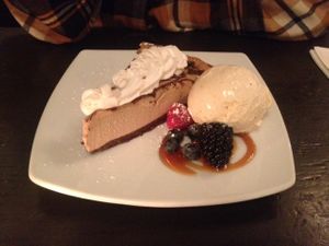 Chocolate and coffee cheesecake at Manna London Restaurant - Maybe closed in North West London