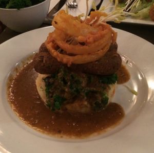 Mobile-friendly - organic bangers and mash, £14. organic fennel and pumpkin seed sausages on a bed of parsnip & carrot mash  at Manna London Restaurant - Maybe closed in North West London