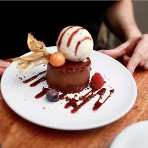 Raw chocolate cake  at Manna London Restaurant - Maybe closed in North West London