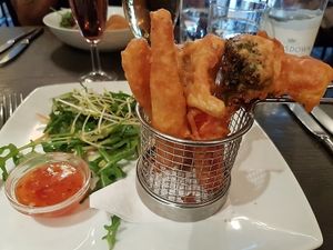 starter: vegetable tempura, Manna, London at Manna London Restaurant - Maybe closed in North West London