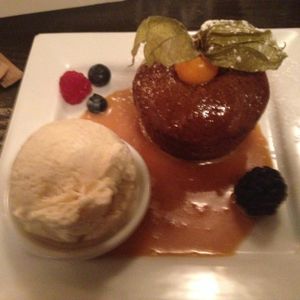 sticky toffee pudding at Manna London Restaurant - Maybe closed in North West London