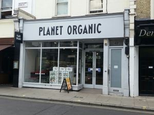 outside at Planet Organic in West London