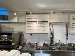 Hot vegan options  at Planet Organic in West London