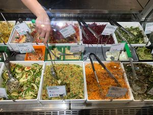 Vegan salads at Planet Organic in West London