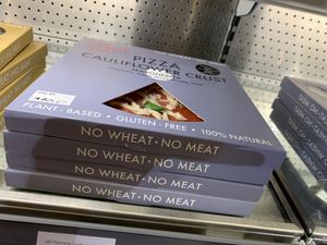 No wheat vegan pizza at Planet Organic in West London