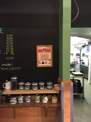 Their own chai at Earth Cafe in Manchester