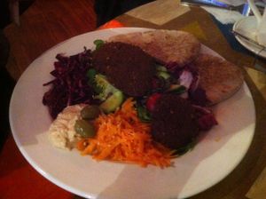 Falafel salad at Fuel in Manchester