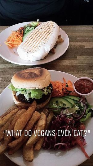 Vegan burgers available at Fuel in Manchester