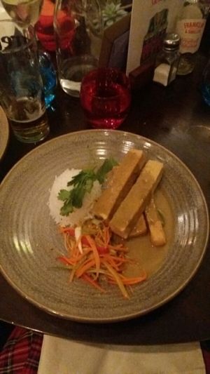 Tofu Katsu Curry (vegan) at Greens in Manchester
