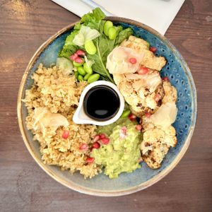 Poke bowl  at Greens in Manchester