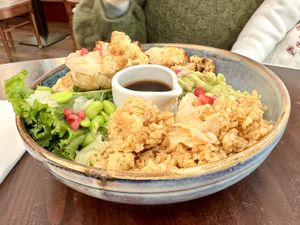 Poke bowl  at Greens in Manchester