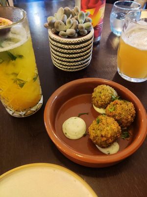 Pesto arancini at Greens in Manchester