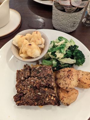 Sunday nut roast at Greens in Manchester